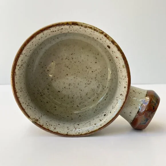 Vintage 70's Takashi Floral Speckled Soup Cup with Handle - Picture 5 of 8